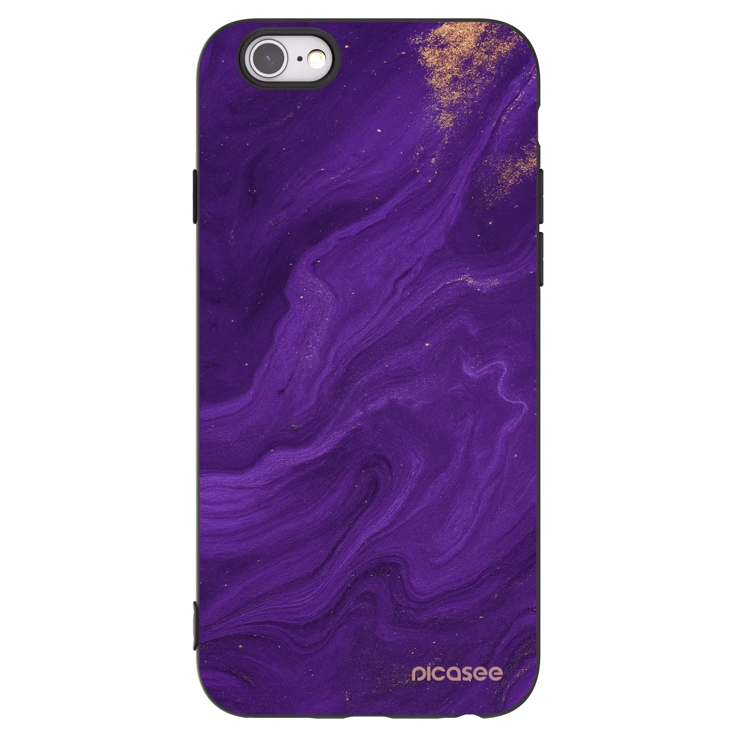 Picasee silikonski črni ovitek za Apple iPhone 6/6S - Purple