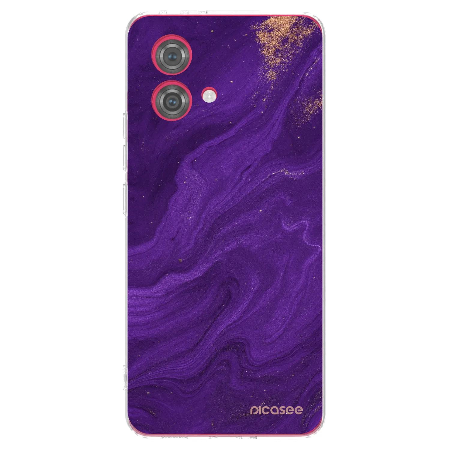Picasee silikonski prozorni ovitek za Motorola Moto G84 5G - Purple