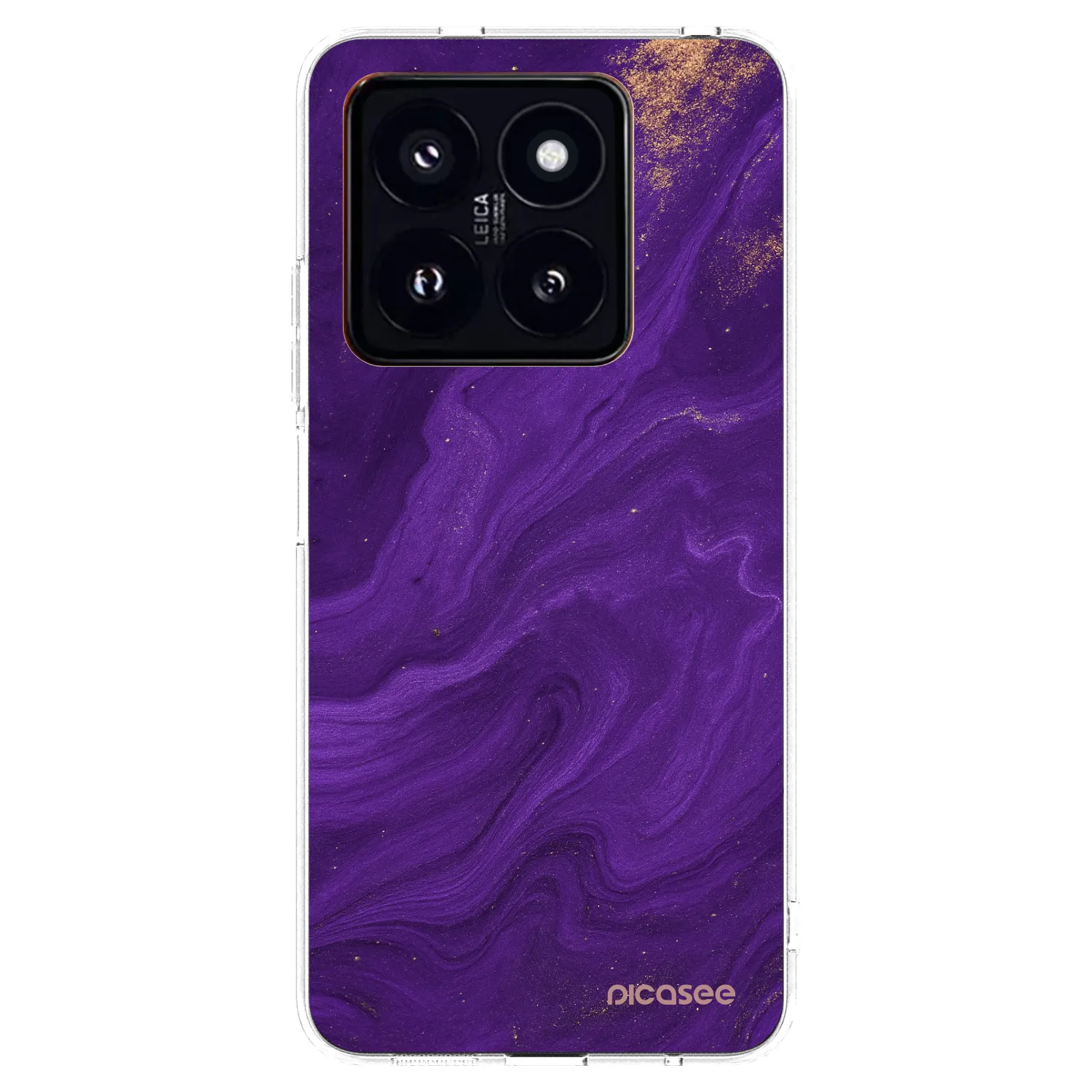 Picasee silikonski prozorni ovitek za Xiaomi 14 Pro - Purple