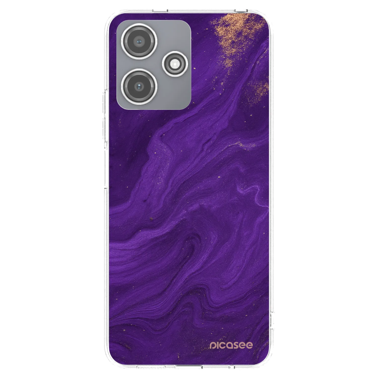 Picasee silikonski prozorni ovitek za Xiaomi Redmi 12 5G - Purple