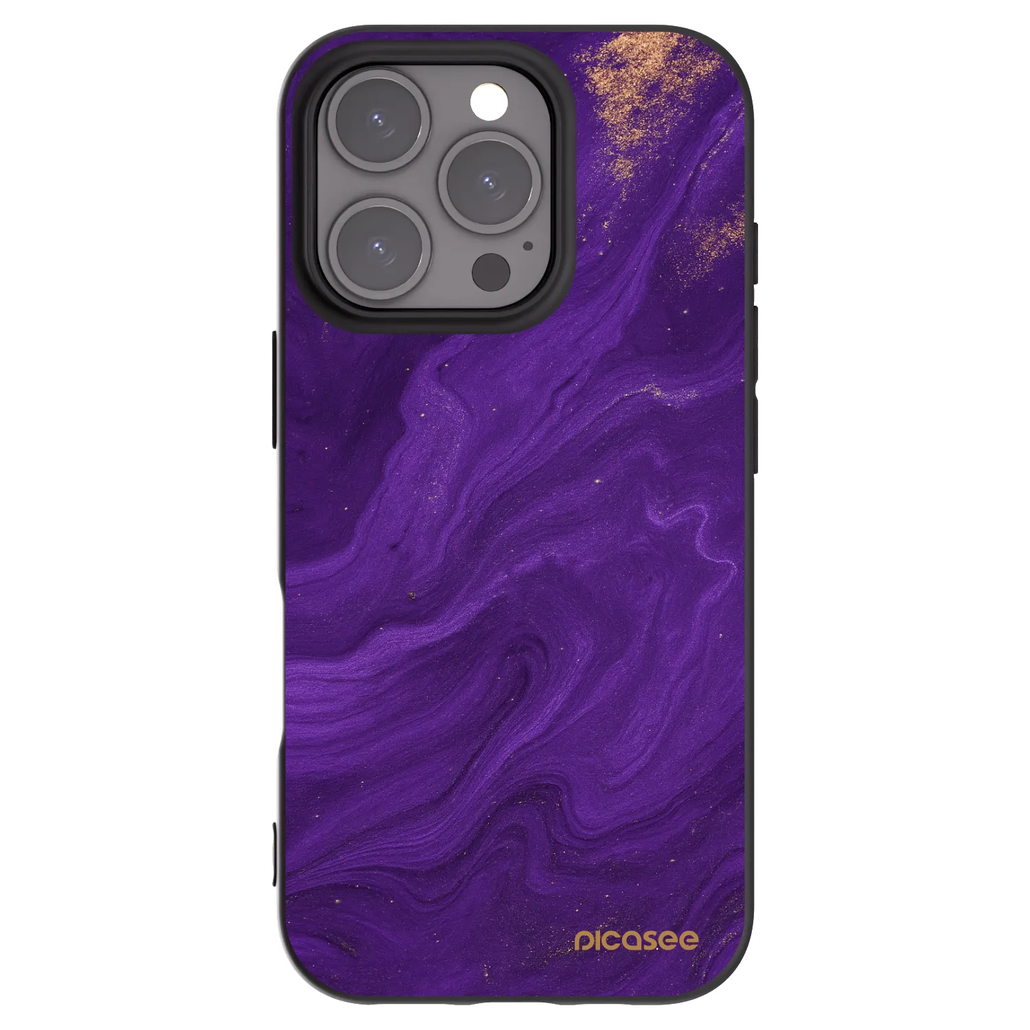 Picasee silikonski črni ovitek za Apple iPhone 16 Pro - Purple