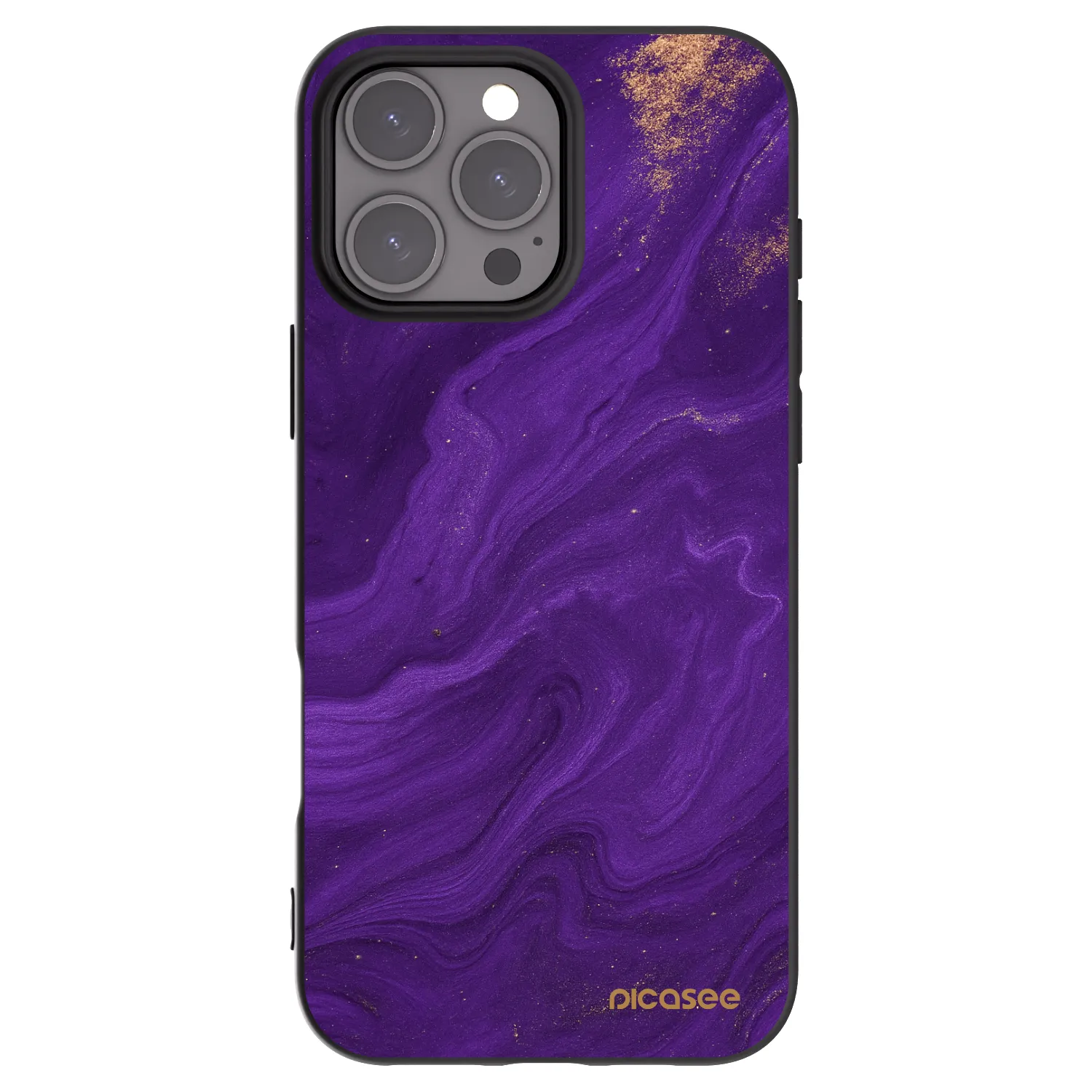Picasee silikonski črni ovitek za Apple iPhone 16 Pro Max - Purple