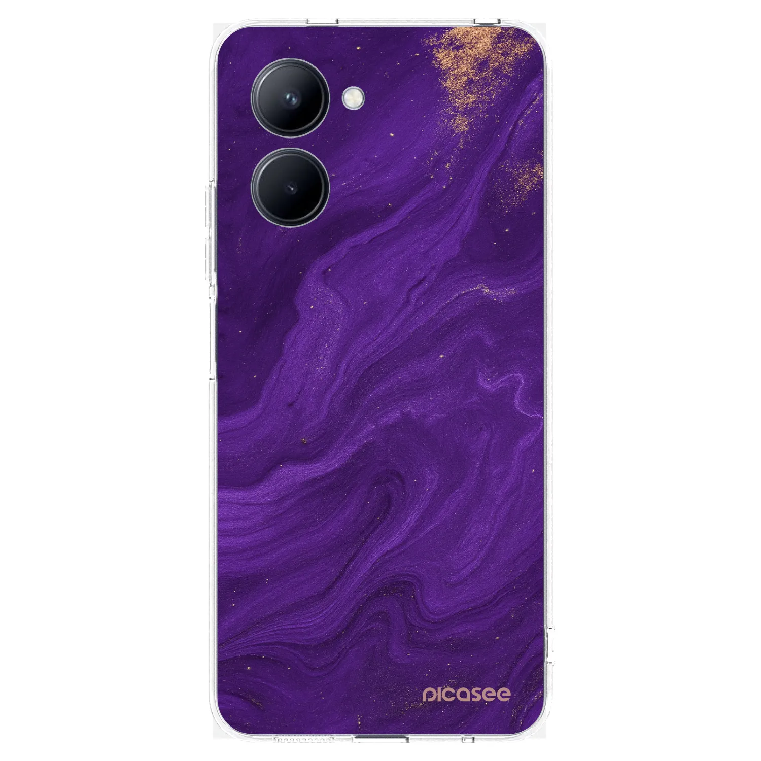 Picasee silikonski prozorni ovitek za Realme C33 (2023) - Purple