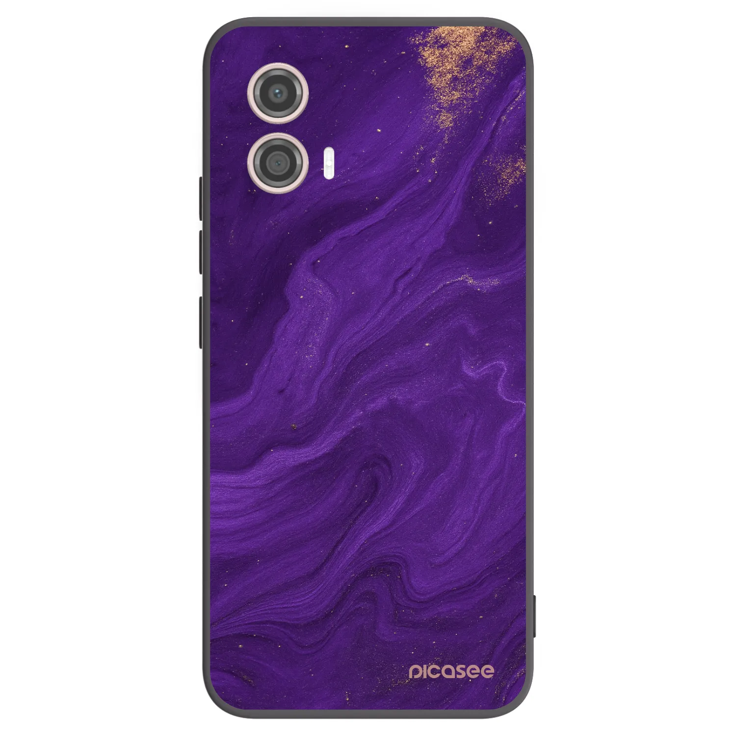 Picasee silikonski črni ovitek za Motorola Moto G53 5G - Purple