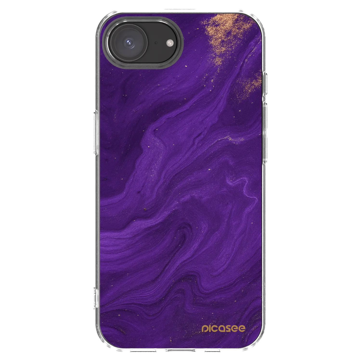 Picasee silikonski prozorni ovitek za Apple iPhone 16e - Purple