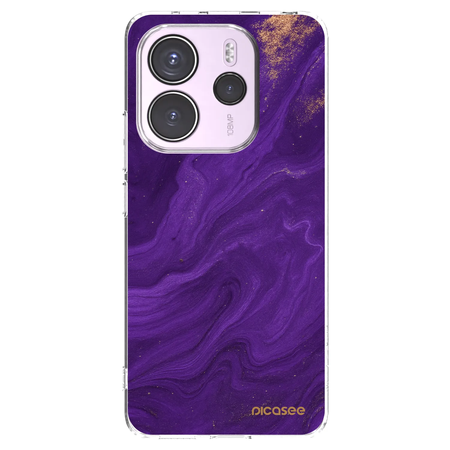 Picasee silikonski prozorni ovitek za Xiaomi Redmi Note 14 4G - Purple