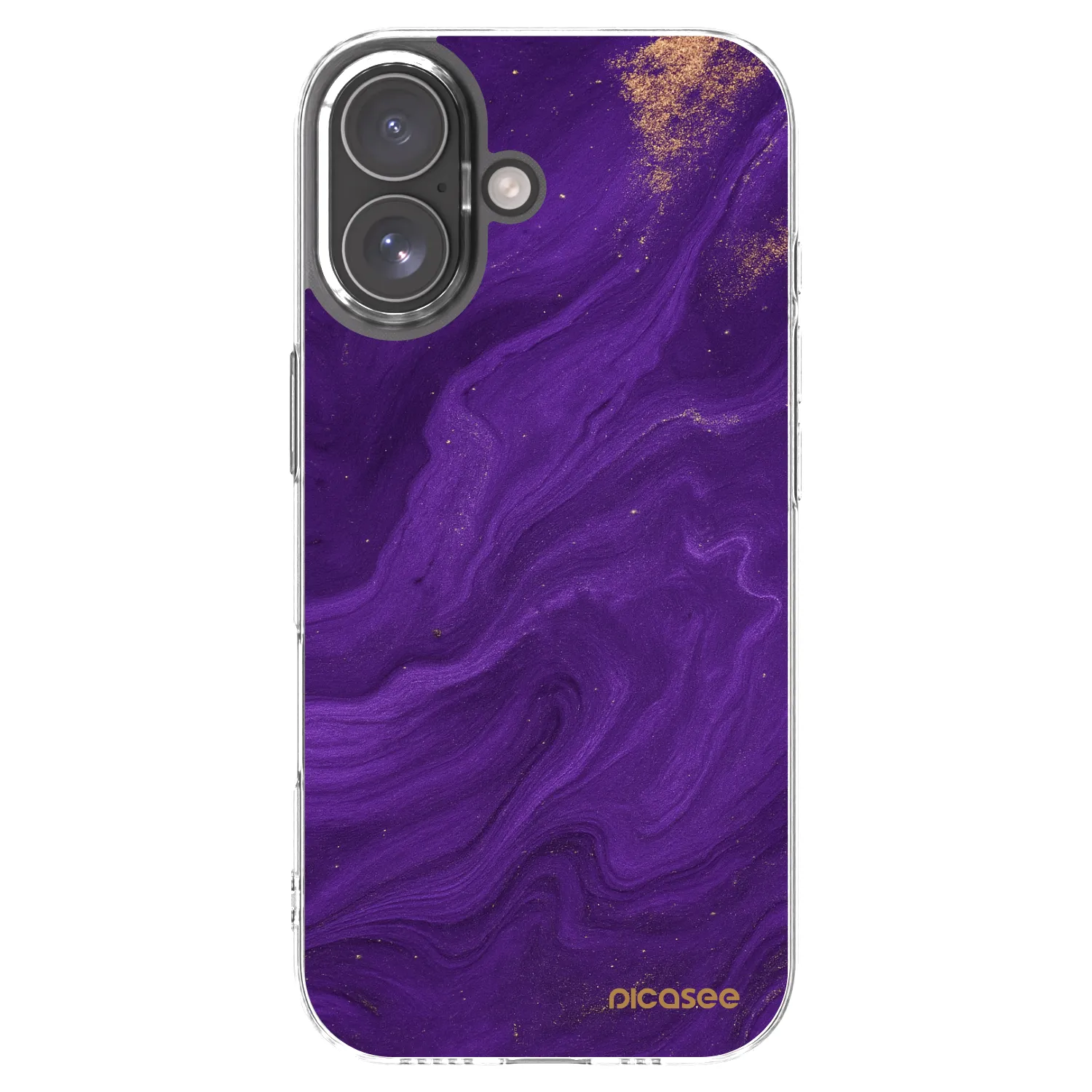 Picasee silikonski prozorni ovitek za Apple iPhone 17 - Purple