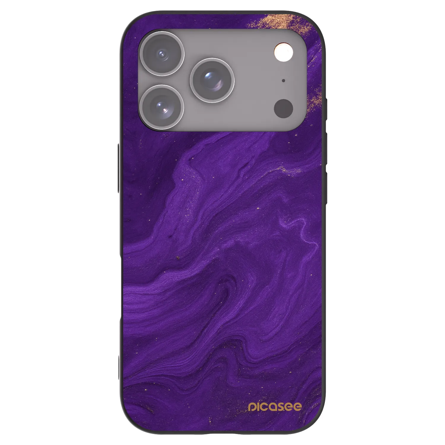 Picasee silikonski črni ovitek za Apple iPhone 17 Pro - Purple