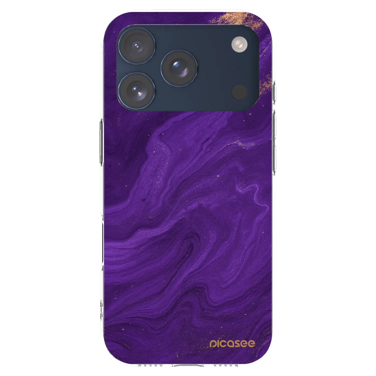 Picasee silikonski prozorni ovitek za Apple iPhone 17 Pro - Purple