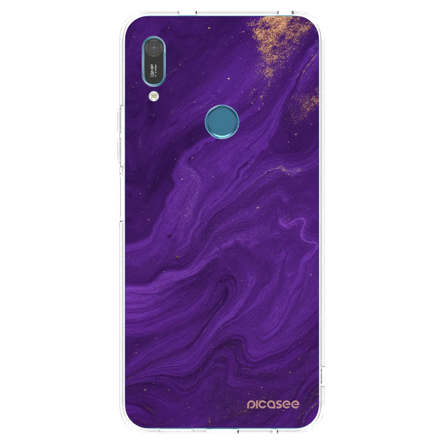 Picasee silikonski prozorni ovitek za Huawei Y6 2019 - Purple