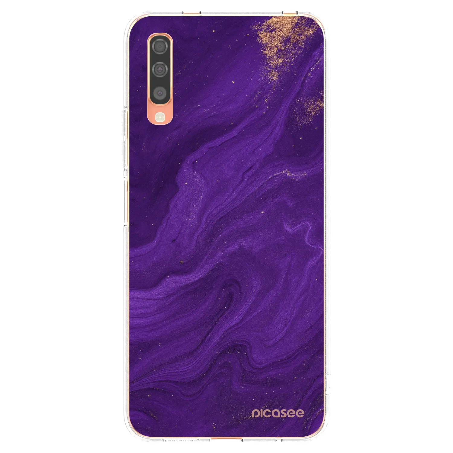 Picasee silikonski prozorni ovitek za Samsung Galaxy A70 A705F - Purple