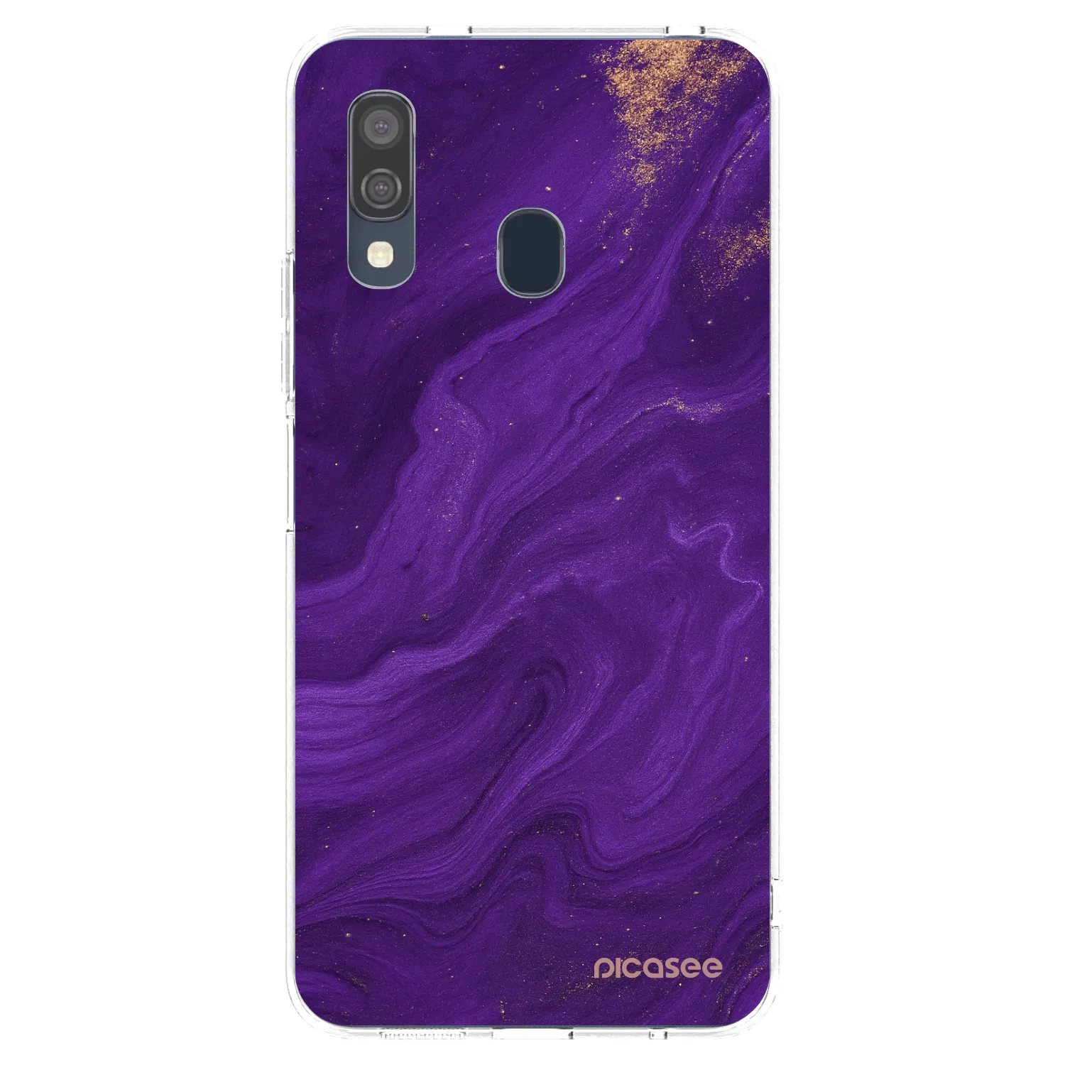 Picasee silikonski prozorni ovitek za Samsung Galaxy A40 A405F - Purple