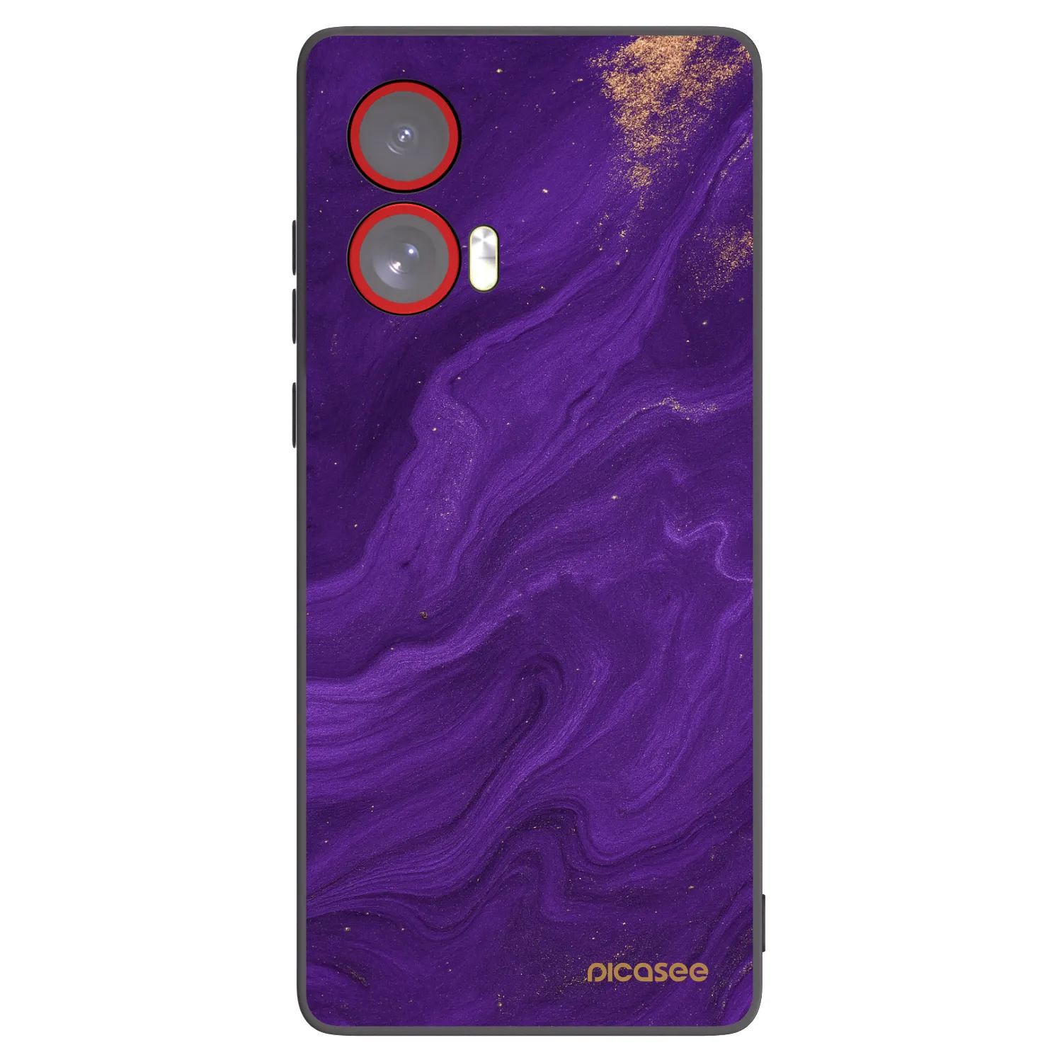 Picasee silikonski črni ovitek za Motorola Edge 50 Fusion - Purple