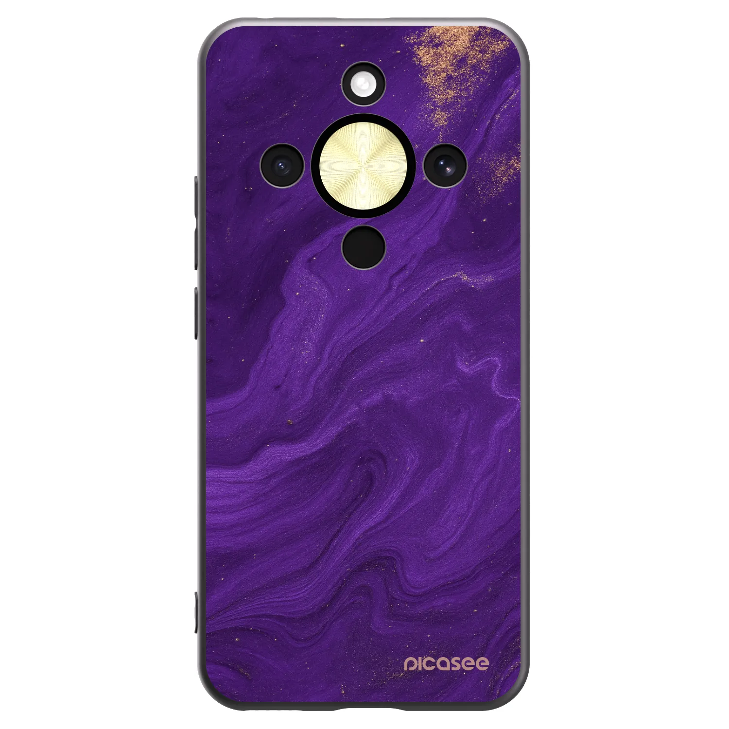 Picasee silikonski črni ovitek za Honor Magic8 Lite 5G - Purple
