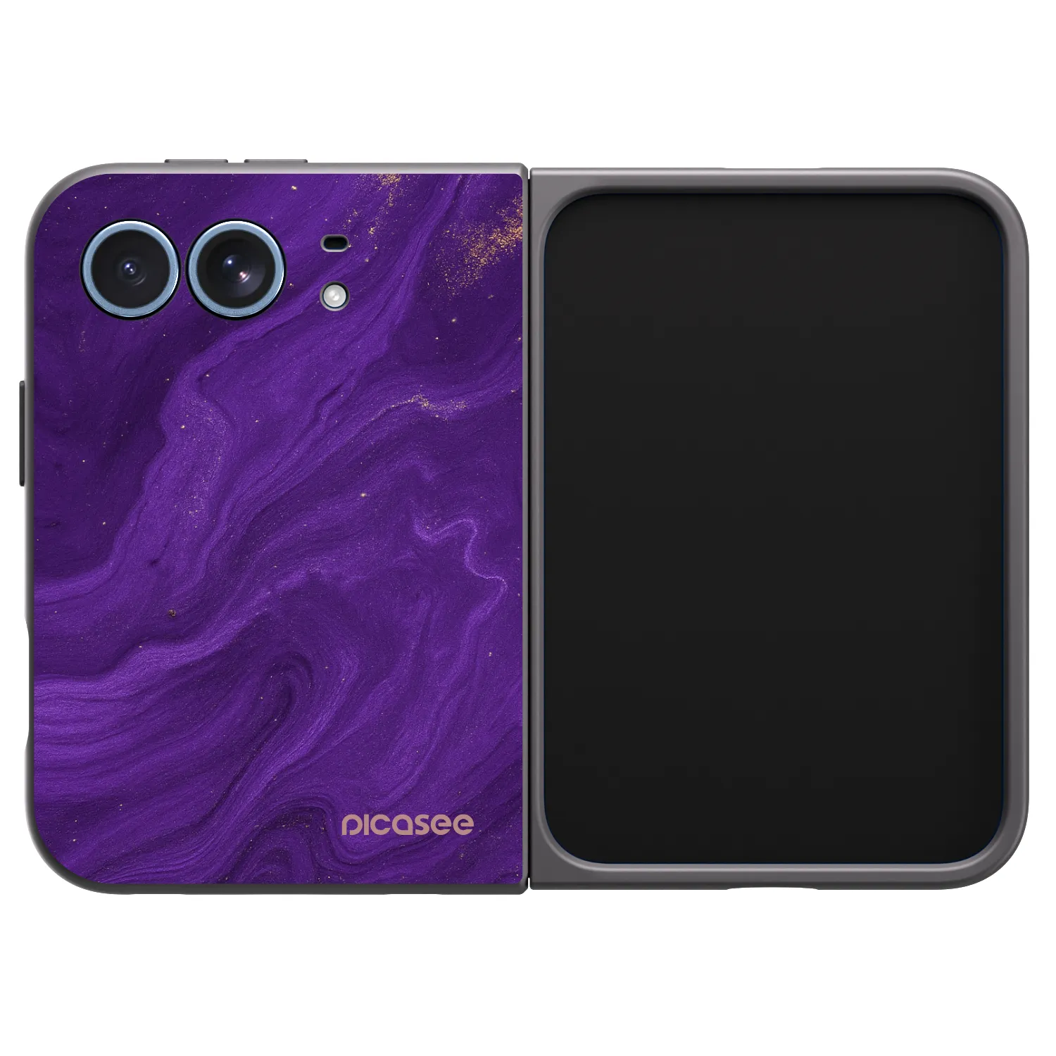 Picasee silikonski črni ovitek za Apple iPhone Duo - Purple