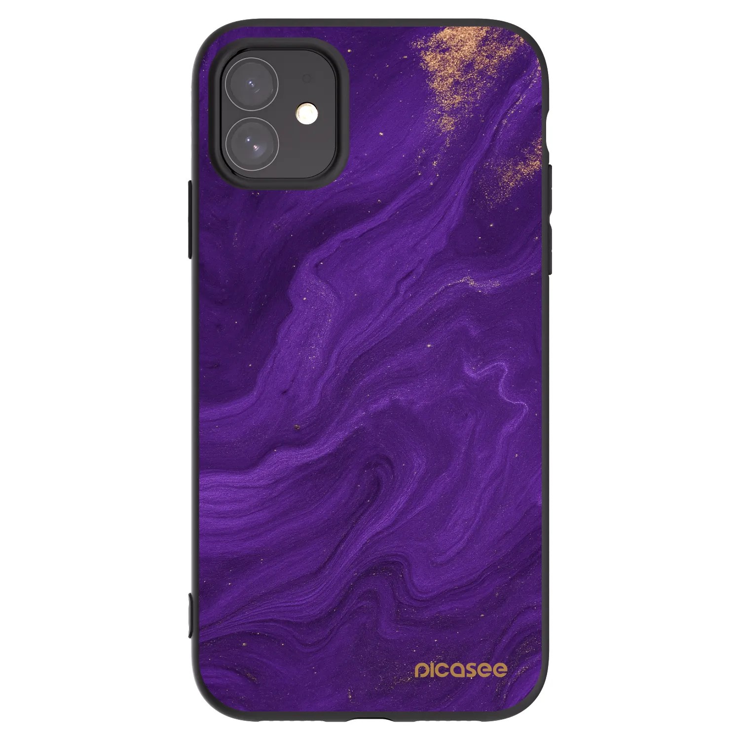 Picasee silikonski črni ovitek za Apple iPhone 11 - Purple