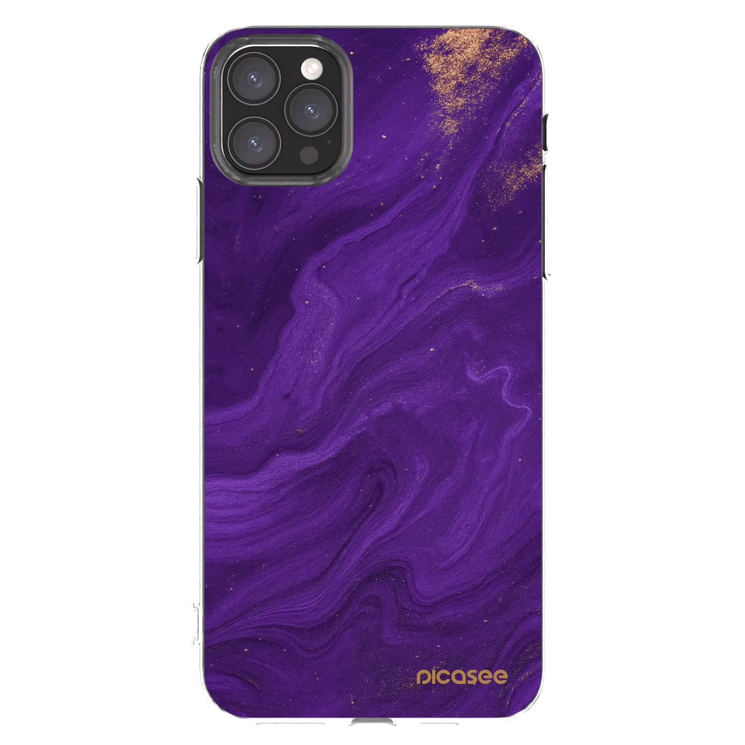 Picasee silikonski prozorni ovitek za Apple iPhone 11 Pro Max - Purple