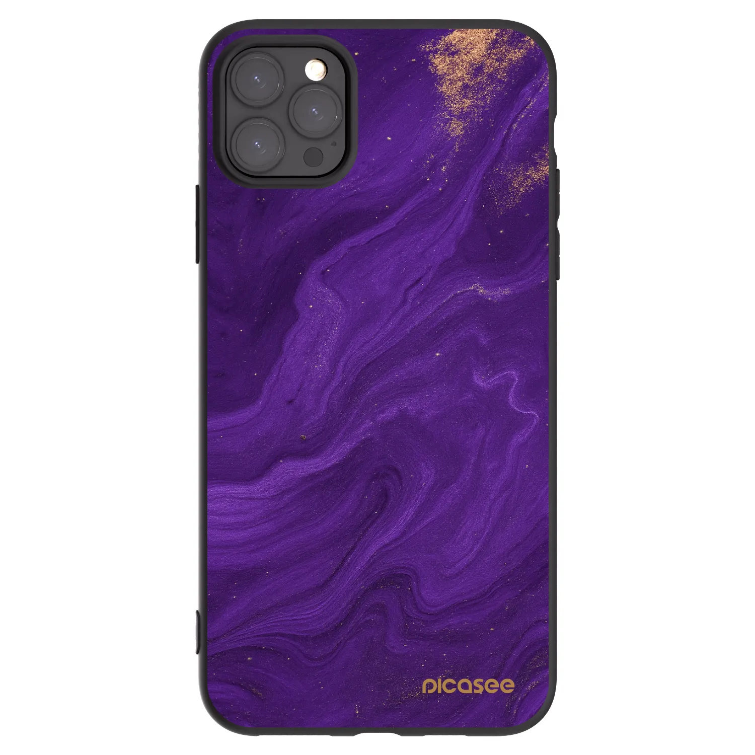 Picasee silikonski črni ovitek za Apple iPhone 11 Pro Max - Purple