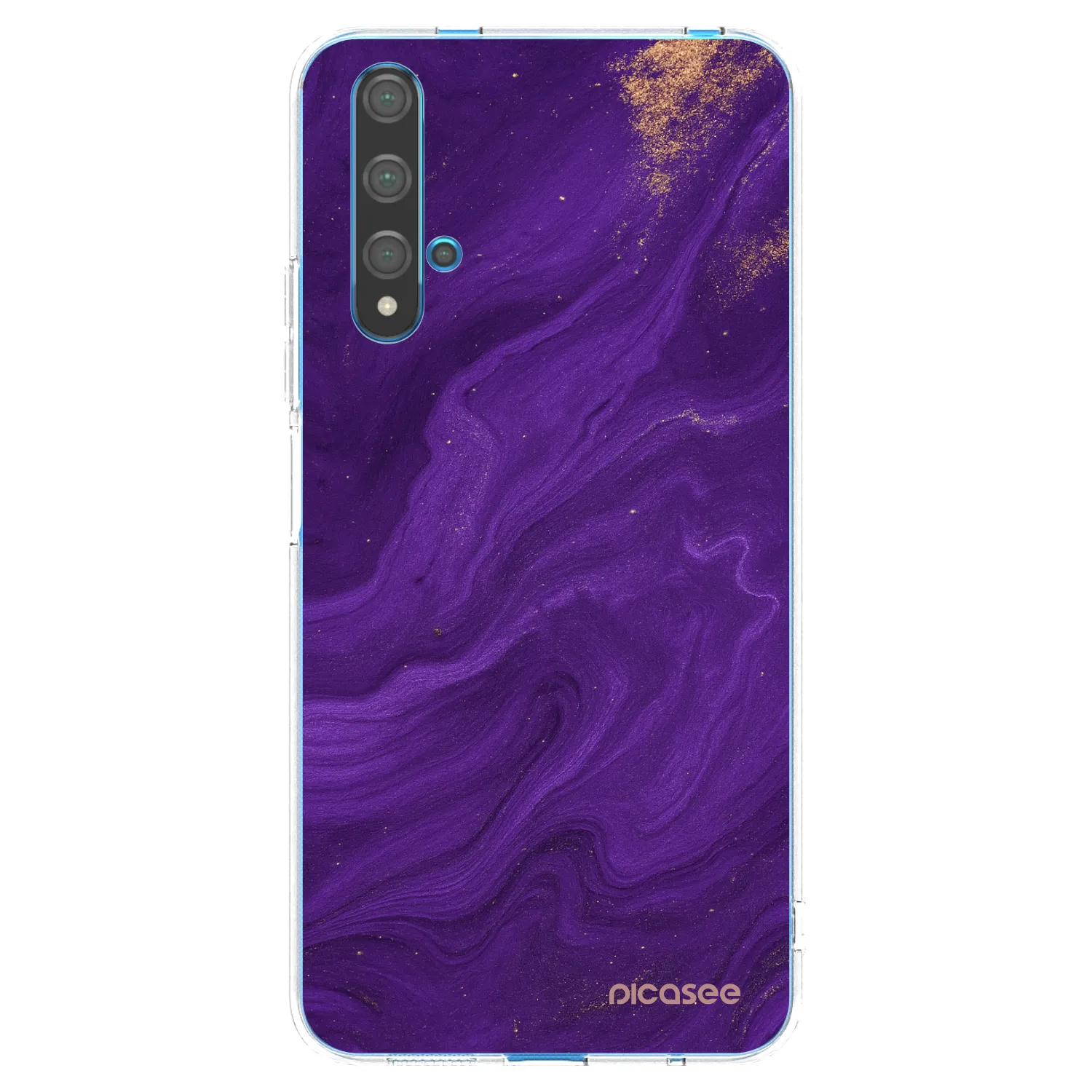 Picasee silikonski prozorni ovitek za Huawei Nova 5T - Purple