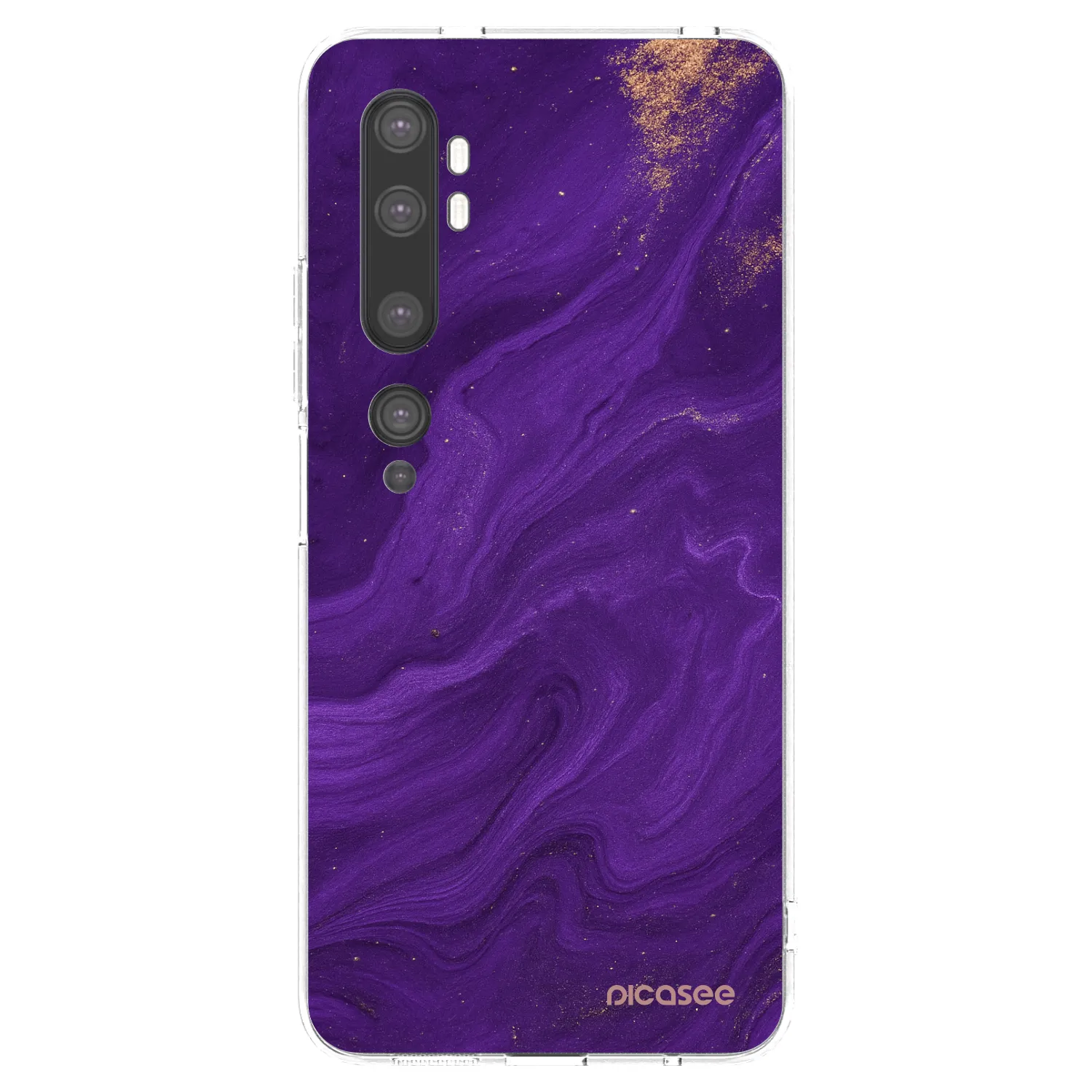 Picasee silikonski prozorni ovitek za Xiaomi Mi Note 10 (Pro) - Purple