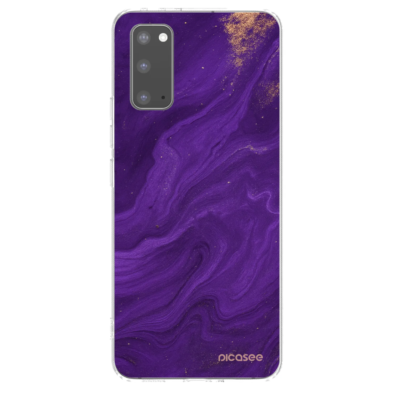 Picasee silikonski prozorni ovitek za Samsung Galaxy S20 G980F - Purple