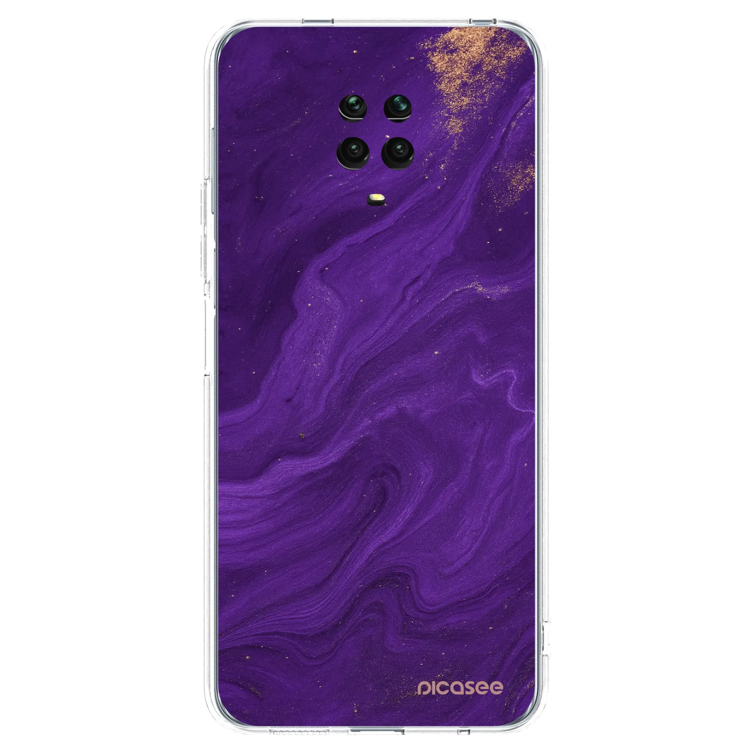 Picasee silikonski prozorni ovitek za Xiaomi Redmi Note 9 Pro - Purple