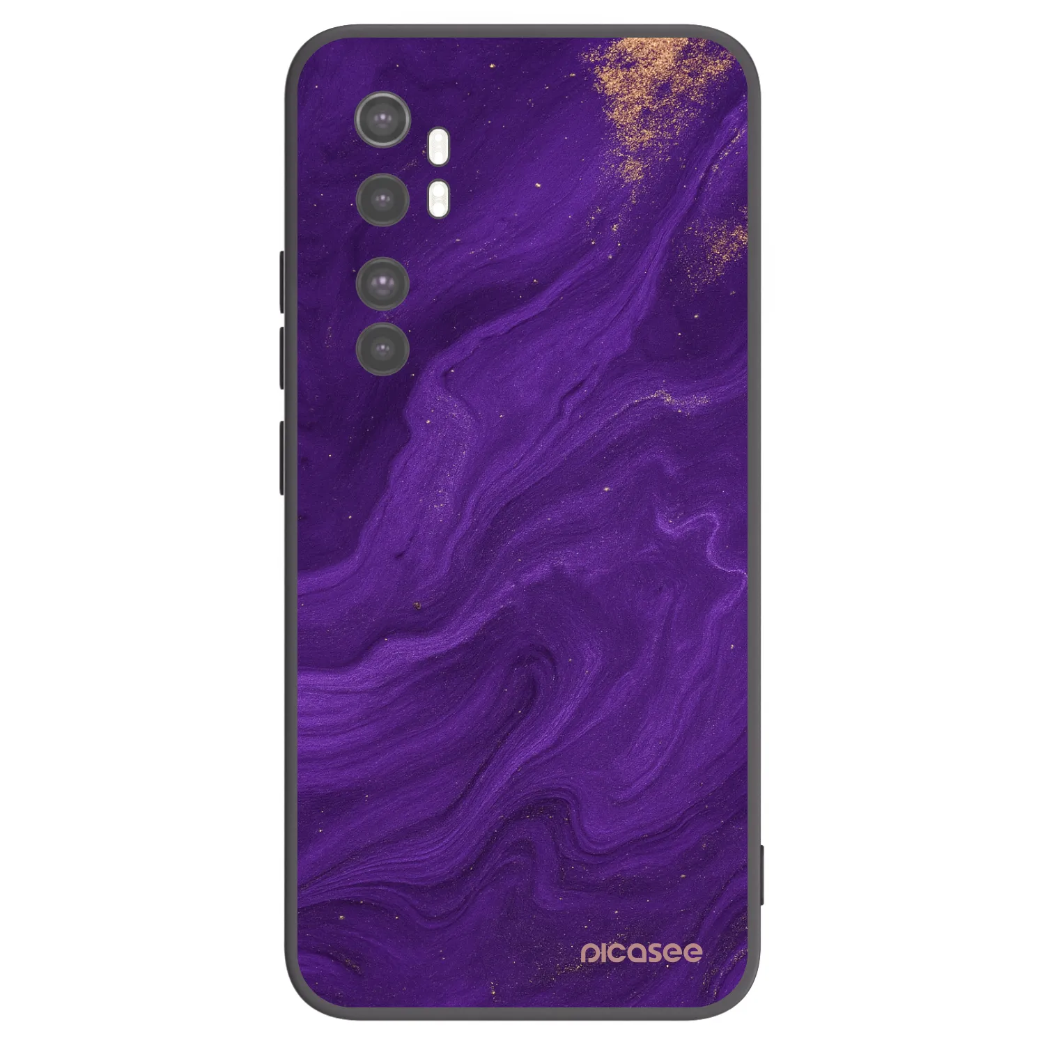 Picasee silikonski črni ovitek za Xiaomi Mi Note 10 Lite - Purple