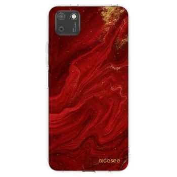 Picasee silikonski prozorni ovitek za Huawei Y5P - Red
