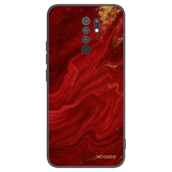 Picasee silikonski črni ovitek za Xiaomi Redmi 9 - Red