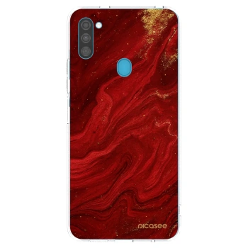 Picasee silikonski prozorni ovitek za Samsung Galaxy M11 - Red