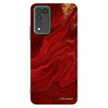 Picasee silikonski prozorni ovitek za Honor 10X Lite - Red