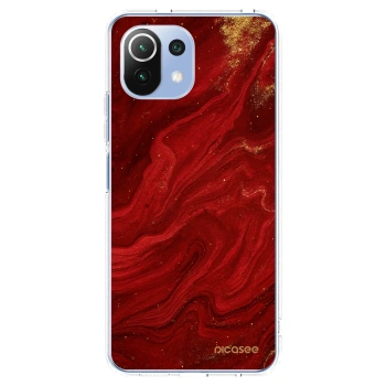 Picasee silikonski prozorni ovitek za Xiaomi Mi 11 Lite - Red