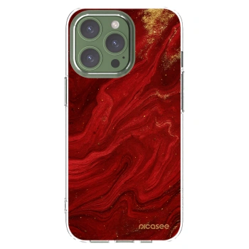 Picasee silikonski prozorni ovitek za Apple iPhone 13 Pro - Red