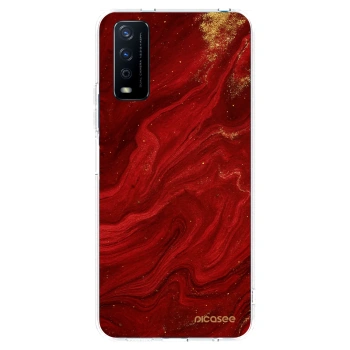 Picasee silikonski prozorni ovitek za Vivo Y11s - Red