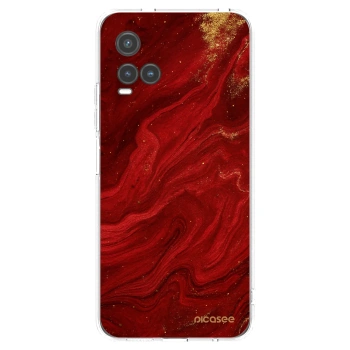 Picasee silikonski prozorni ovitek za Vivo Y33s - Red