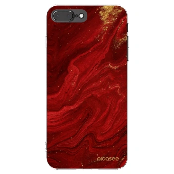 Picasee silikonski prozorni ovitek za Apple iPhone 7 Plus - Red