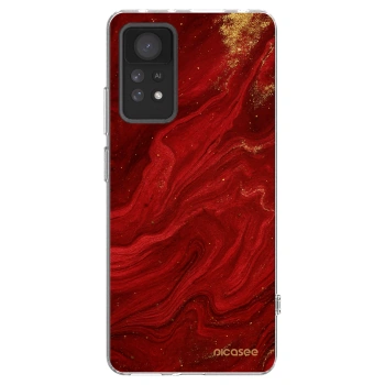 Picasee silikonski prozorni ovitek za Xiaomi Redmi Note 11 Pro - Red