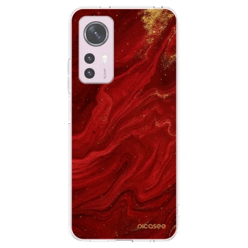 Picasee silikonski prozorni ovitek za Xiaomi 12 - Red