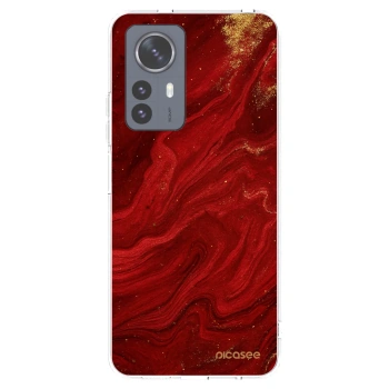 Picasee silikonski prozorni ovitek za Xiaomi 12 Pro - Red