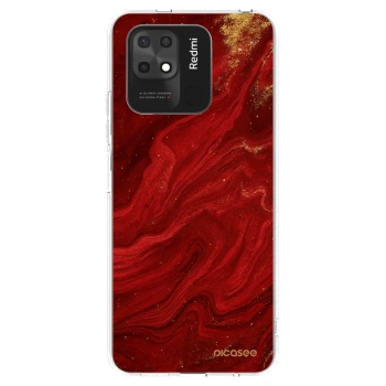 Picasee silikonski prozorni ovitek za Xiaomi Redmi 10C - Red