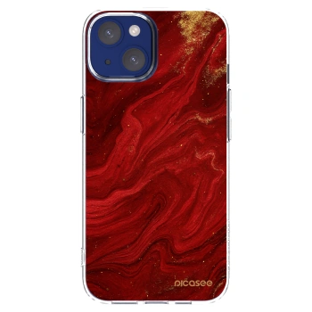 Picasee silikonski prozorni ovitek za Apple iPhone 14 - Red