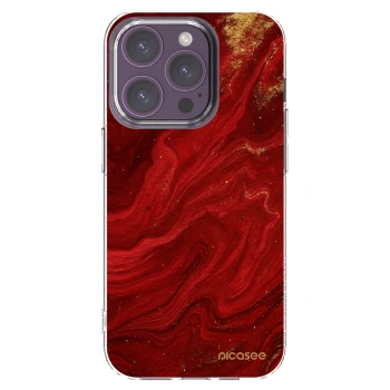 Picasee silikonski prozorni ovitek za Apple iPhone 14 Pro - Red