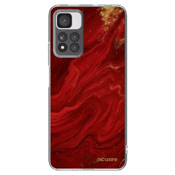 Picasee silikonski prozorni ovitek za Xiaomi Redmi Note 11 Pro+ 5G - Red