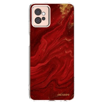 Picasee silikonski prozorni ovitek za Motorola Moto G32 - Red