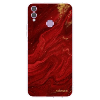 Picasee silikonski prozorni ovitek za Honor 8X - Red