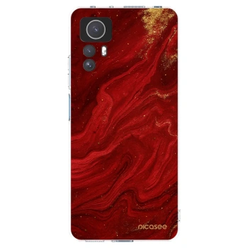 Picasee silikonski prozorni ovitek za Xiaomi Redmi Note 12S - Red