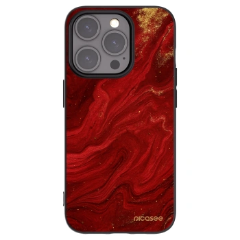 Picasee silikonski črni ovitek za Apple iPhone 15 Pro - Red