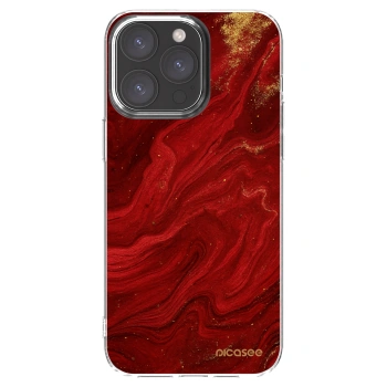 Picasee silikonski prozorni ovitek za Apple iPhone 15 Pro Max - Red