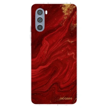 Picasee silikonski prozorni ovitek za Motorola Moto G62 - Red