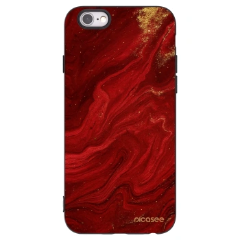 Picasee silikonski črni ovitek za Apple iPhone 6/6S - Red